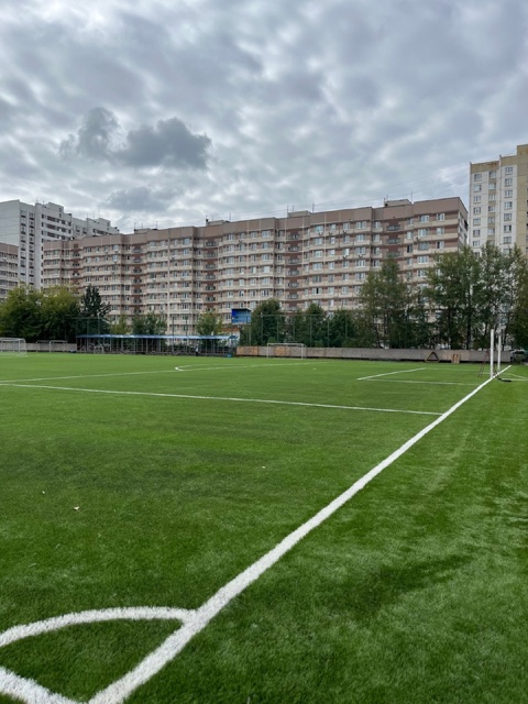 Футбольный стадион после реконструкции в Электростали